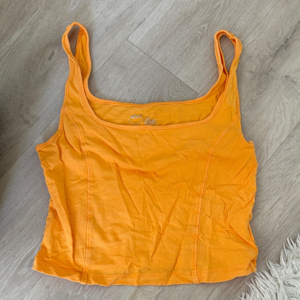 Aerie crop Orange Tank Top - Picture 1 of 1